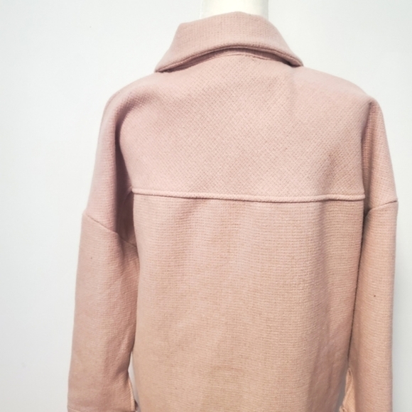 Design Lab Pink Textured Button-Front Jacket Shacket - Picture 4 of 5